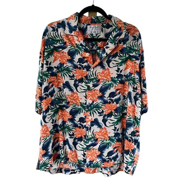 Izod Club International Tour Men's Vintage Hawaiian Button Down Shirt Size L - Picture 1 of 7